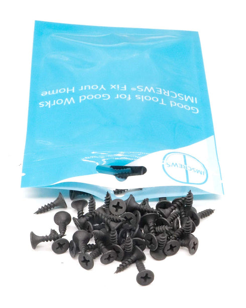 100pcs #6 x 5/8" Flat Head Phillips Drywall Screws, Fine Thread Sharp Point Wood Screw, Carbon Steel 1022A