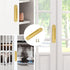 Oval Recessed Sliding Door Pulls, 4PCS Matte Gold Aluminum Alloy Handles with Screws for Sliding Doors Cabinets