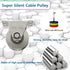 Groove Wheel Pulley, Stainless Steel Super Silent Single Pulley Block for DIY Gym Equipment (1 Pack)