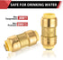 EFIELD (Pack of 5) 3/4 Inch Straight Coupling Push-Fit Fitting with Disconnect Clip for Pex, Copper, CPVC (PF008-5PCS)