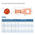 12PCS 2x3/8 Copper Ring Terminal Connectors, 2 AWG Heavy Duty Battery Cable Ends with 12 PCS 3:1 Heat Shrink Tubing for