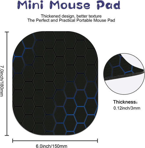 Mouse Pad, Mini Mousepad, Black Mouse Pads, Mouse Pads for Desk Office Laptop, Round Mouse Pad Computer Mouse Pad with