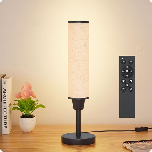 Nukanu Table Lamp with RemoteBedside Lamps for Night Stands, Nightstand Lamp with