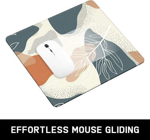 Niniubye 9" 8" 3 mm, Mouse Pad, Minimalism Marble Style Computer Pad, Anti-Slip Rubber Mouse Mat with Stitched Edges