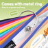 GNL 30 Packs, 10x14 Inch Dry Erase Pocket Sleeves Reusable Clear Plastic Ticket Holders with Rings, Durable