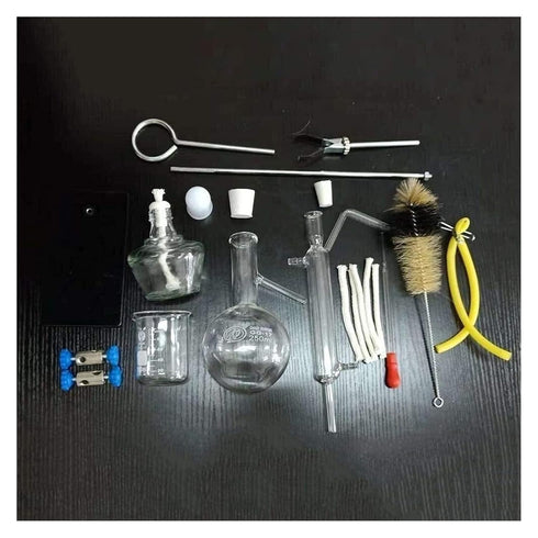 Glass Distillation Apparatus, Vacuum Distillation Equipment, Chemistry Lab Glassware Kit for Essential Oils