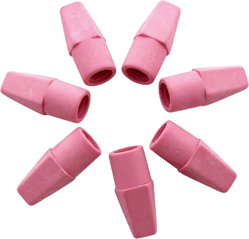 BAZIC Pink Eraser Top, Latex Free Pencil Tops, Arrowhead Caps Erasers for Student Art Drawing, 50/Pack, 2-Packs