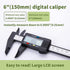 Digital Caliper 0-6"Measuring Tool, Micrometer Caliper with Auto-Off Feature, Interchangeable between inches and millimeters for jewelry measurement and 3D printing