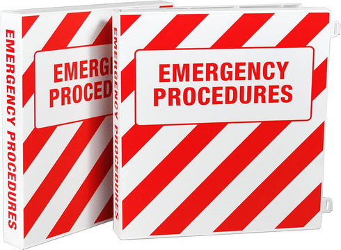 UniKeep Emergency Procedures Binder, 1.5 Inch Spine with Metal D-Rings for Document Organization