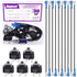 Swpeet 20Pcs 30Amp Thermal Circuit Breaker with 19cm 6.3mm Female Spade Terminals Wire Leads and Waterproof Button Caps