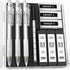 Four Candies Cute Mechanical Pencil Set with Case - 3PCS 0.5mm Pencils with 180PCS HB Lead Refills, Erasers for Students