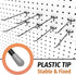 HUHOLE Pegboard Hooks 6 Inch - 50PC Black Peg Board Hooks, Ideal Organizer Accessories for Garage Tool Storage