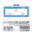 Hex Nuts Assortment Kit: 150Pcs #8-32 Hex Nuts with #8 Flat Washers & Split Lock Washers, 304 Stainless Steel Hardware