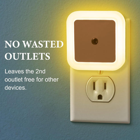 Hallway(24 Tuanse LED Night Lights Plug into Smart Sensor Automatic Night Lamp Nightlights Accessories for Bedroom