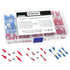 140Pcs Crimp Connectors Kit, Red/Blue Insulated Male & Female Spade, Ring, Fork (U-Type) Wire Terminals, Electrical