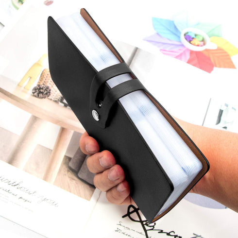 Padike RFID Credit Card Holder, Business Card Organizer with 96 Card Slots, Credit Card Protector (Black)