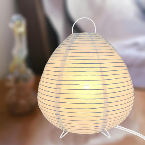 (1, 14.5"x12"x12") Paper Lamp Desk Lantern Table Lamps Rice Paper Bedside Nightstand Portable Small Light for Living