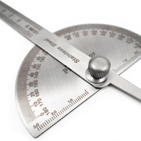 Angle Protractor,Stainless Steel Angle Ruler Finder 0-180 Degrees,10 cm Woodworking Ruler, Angle Measure Tool, Angle Finder Ruler, Craftsman Angle Measure Tool