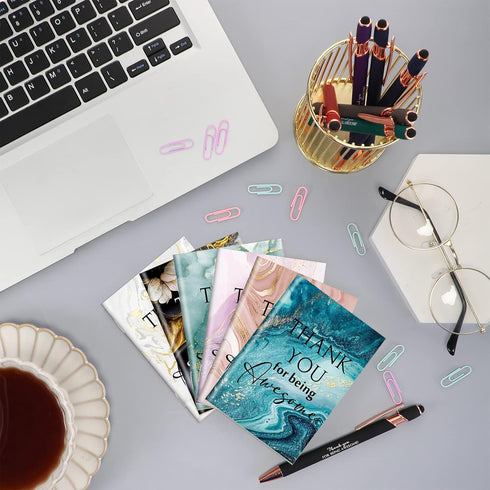Kosiz 144 Pcs Inspirational Journal and Pen Set Teacher Appreciation Gifts Bulk Motivational Notebooks Thank You Gifts