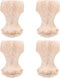 Solid Wood Carving Furniture Legs 12x6cm, 4pcs Sofa and Table Replacement Legs,