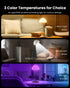 Andxvna 3 Dimmable 5%-100%, 4 RGB Table Lamp with Color Temperatures, Stepless Bedside Lamp Flexible Gooseneck LED