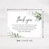 5.5x4.25 Personalized Greenery Funeral Thank You Cards with Envelopes, Flat Sympathy Memorial Cards