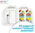 60-Page Ooly Playful Pages Activity Book - Unicorn Party Activity Book with Stickers, Coloring Pages, Mazes & Puzzles