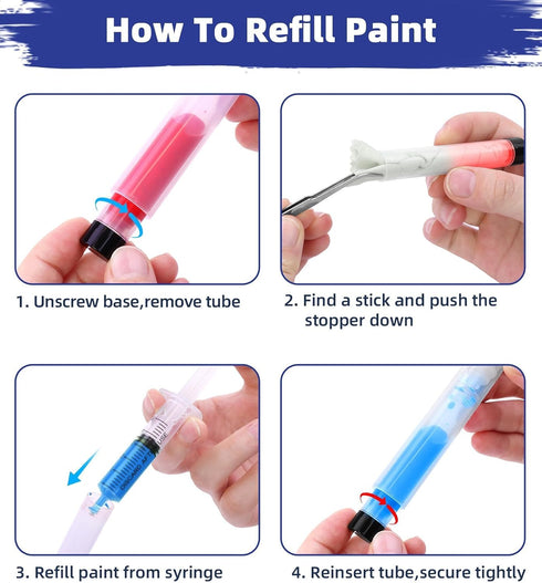 3 3 6 Pack 1) Touch Up Paint Pen Kit, New Upgraded Refillable Paint Pens with Types of Brushes, Fillable Paint Touch Up