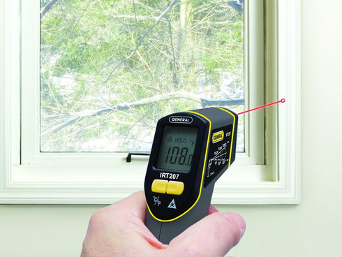 General Tools Non-Contact Digital Laser Temperature Gun, -4 to 608 degrees F, for Cooking, BBQ, Food, Fridge