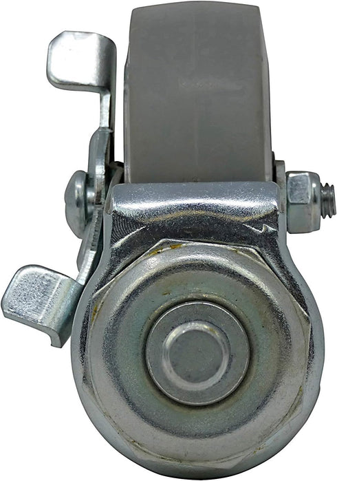 Shepherd Hardware 3259 2-1/2" Threaded Stem TPR Caster with Brake - 90-lb Load Capacity