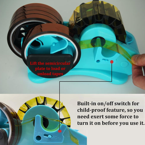 Blue Heat Tape Dispenser for Sublimation, Multiple Roll Cut Heat Tape Dispenser for PreCut 1.4'' Pieces
