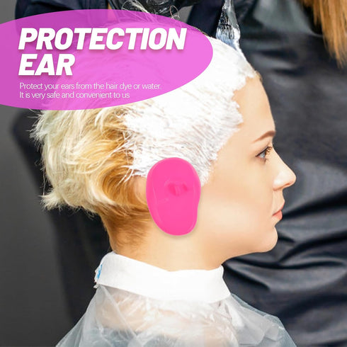 3 MAGICLULU Pairs Hairdressing Ear Covers Silicone Ear Protectors for Hair Dyeing Salon Use Waterproof Anti-Dyed