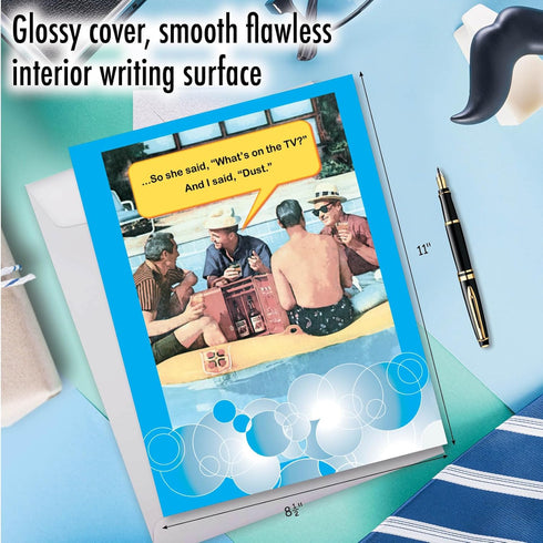 NobleWorks Big Funny Father's Day Greeting Card, 8.5 x 11 Inch, Jumbo Humor Notecard for Dads