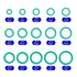 FKM O-Ring Assortment Kit, 150 PCS, 15 Sizes Fluorine Rubber Seal Rings for Automotive Plumbing Faucets