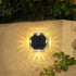 Genrico Outdoor LED Solar Wall Lamps,Decoration Lamps - Solar Fence Light | For Use In Patio Porch Garden Backyard