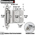 JQK 3/8 Inch Inset Cabinet Door Hinges Satin Nickel, 4 Pack 2 Pairs Flush Face Mount Cupboard Self-Closing Kitchen Cabinet Hardware Hinges with Door Bumper, CH201-SN-P4 by JQK