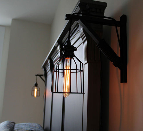 15 E-26/ E-27 Bulb 2 Set 2 Rustic State Fabric Cord with Toggle Switch for Hanging Pendant Lamp Fixture - Feet Braided