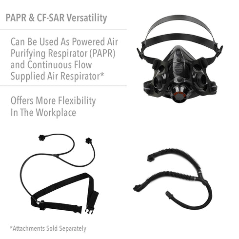 NORTH 7700 (770030S) Honeywell Series Niosh-Approved Half Mask Silicone Respirator, Small