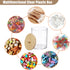 BTSKY 2 Pack Clear Paper Clip Holder with Bamboo Lid - Cute Organizer for Office Supplies and Bathroom Vanity