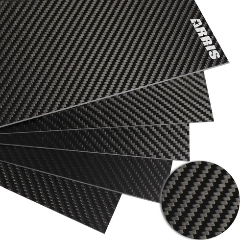 ARRIS 100X250X5MM Carbon Fiber Sheet, Available in Multiple Thicknesses for RC Aircraft