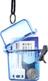 Outus 3 Pieces Waterproof Case ID Card Holder, Floating Sports Case Locker with Hanging Ring and Rope (Clear Gray Blue,