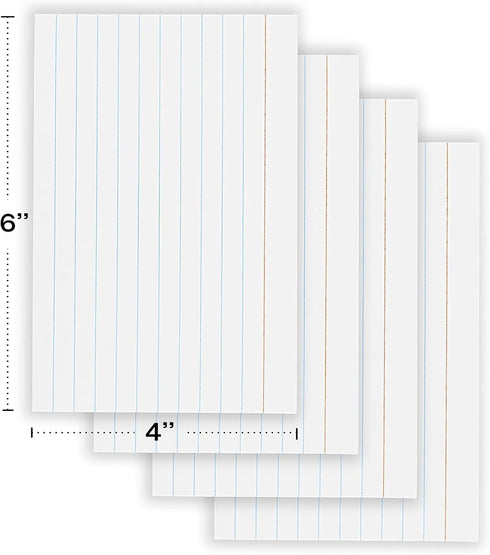 4x6 (2400 4x6 100 Pack, (24 Pack) Index Cards Bulk, Cards), Notecards lined, Blank on Back, Flashcards for School Home
