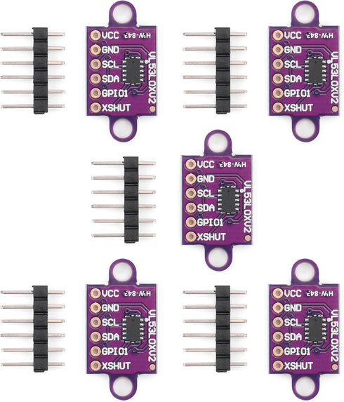 Starry 5pcs VL53L0X Time-of-Flight (ToF) Ranging Sensor Breakout 940nm 2.8-5V GY-VL53L0XV2 Laser Distance