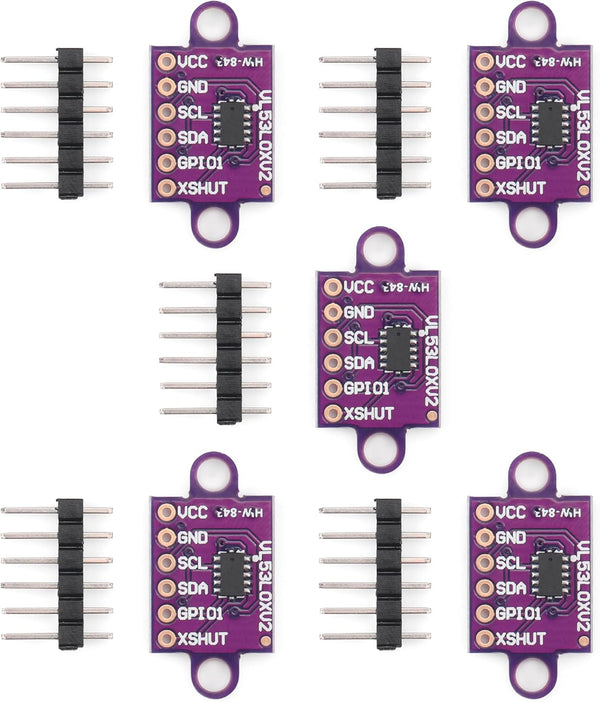 Starry 5pcs VL53L0X Time-of-Flight (ToF) Ranging Sensor Breakout 940nm 2.8-5V GY-VL53L0XV2 Laser Distance