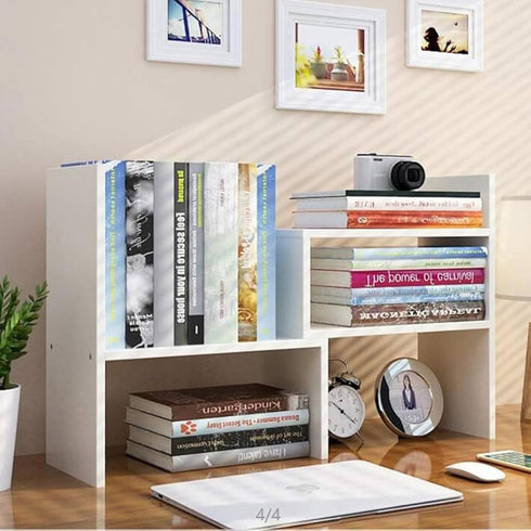 ShellKingdom Adjustable Desktop Corner Shelf, Desk Shelf Organizer, Bookshelf Storage Rack and Cubicle Decor for