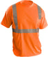 OccuNomix LUX-SSETP2B-OXL Classic Short Sleeve Wicking T-Shirt with Pocket, Class 2, 100% Polyester, X-Large, Orange