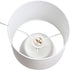 LT1168-OFF 12.68" Simple Designs Chic Glow Mini Stacked Ceramic Table Lamp, Monochromatic Fabric Shade, Small Accent