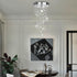 D8"x H15.8" Modern Crystal Chandelier Elegant Spiral Flush Mount Chandelier Modern Raindrop Crystal Ball Chandeliers
