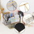 Sumnacon Glass Mail Organizer, Gorgeous Desk Makeup Brush Holders, Modern Countertop Organizer for Living Room Kitchen