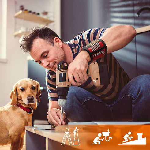 Father Day Gifts from Daughter Wife Son Magnetic Wristband: Men Tool Gifts for Men Him Belt Magnet Wrist for Holding